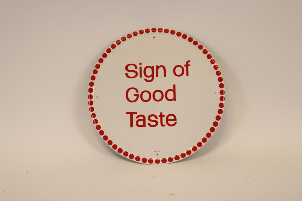 Tin Coca Cola Sign Of Good Taste Sign