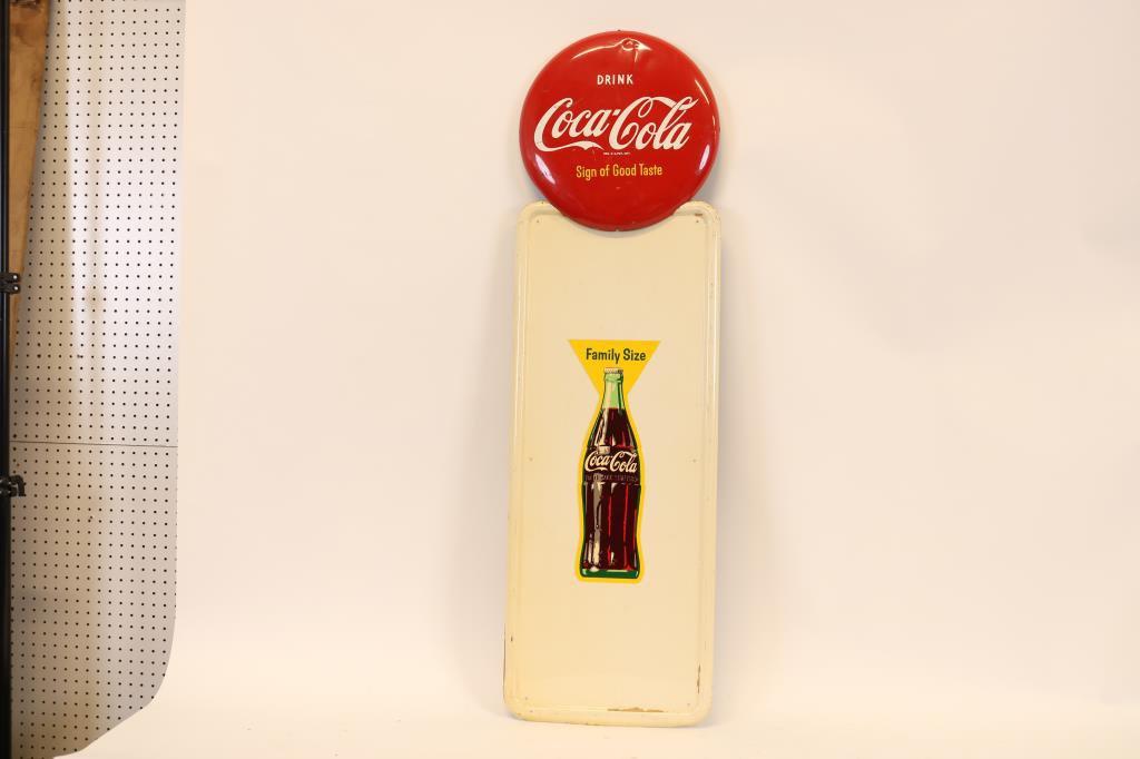 Drink Coca-Cola Pilaster & 16" Button Sign
