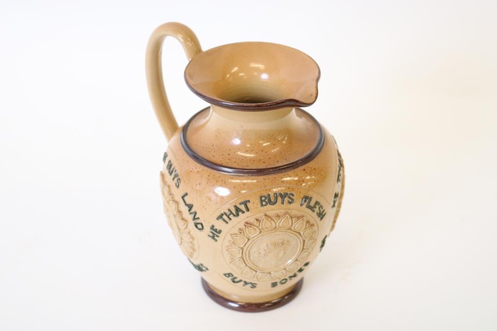 Doulton Lambeth Motto Pitcher