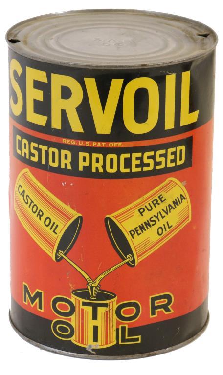 Servoil Castor Processed Motor Oil Five Quart Can