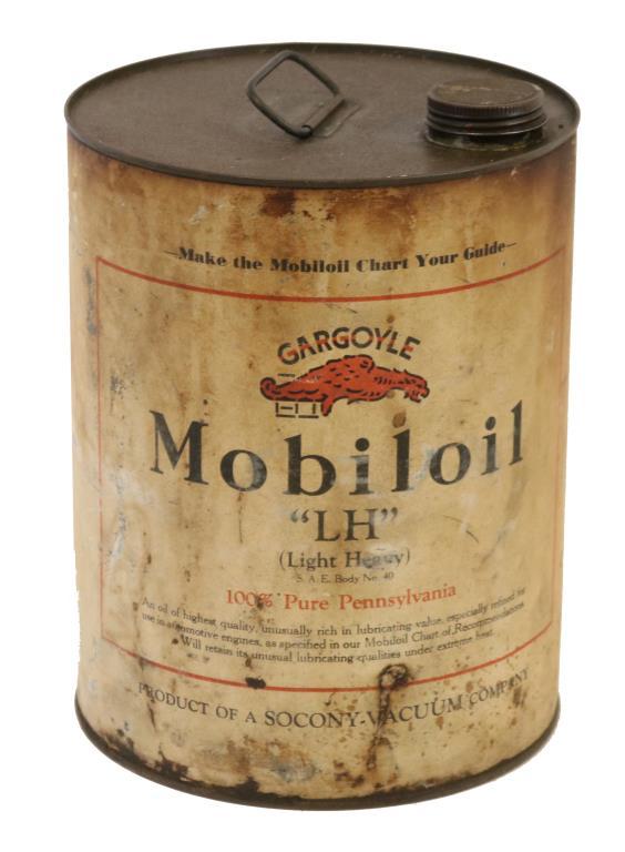 Mobiloil Gargoyle "LH" Two Gallon Oil Can