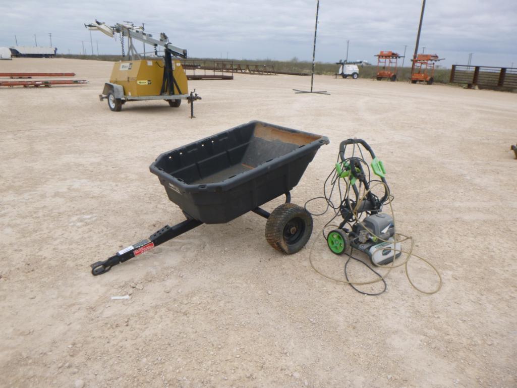 Tow Behind Dump Cart, Pressure Washer