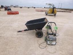 Tow Behind Dump Cart, Pressure Washer