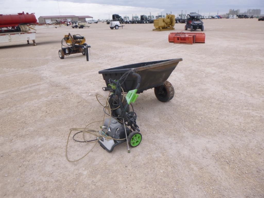 Tow Behind Dump Cart, Pressure Washer