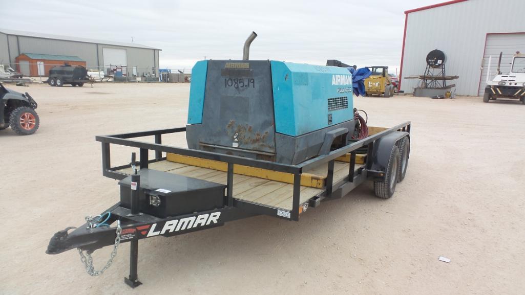 Lamar Trailer w/ Air Compressor and Sand Blaster