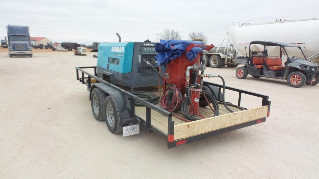 Lamar Trailer w/ Air Compressor and Sand Blaster