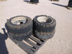 (4) Solid Rubber Tires