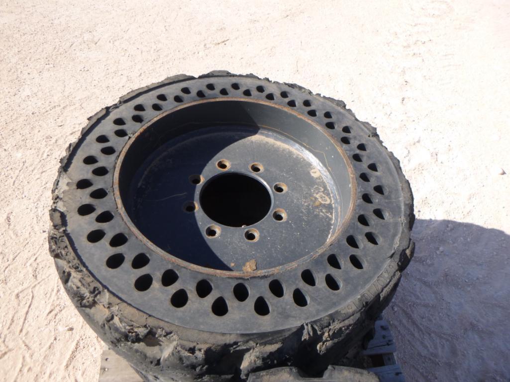 (4) Solid Rubber Tires