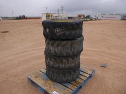 (4) Cat Skid Steer Wheels/Tires 12-16.5