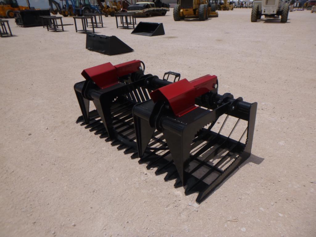 76'' Skeleton Hydraulic Dual Grapple, Skid Steer Attachment