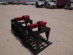 76'' Skeleton Hydraulic Dual Grapple, Skid Steer Attachment