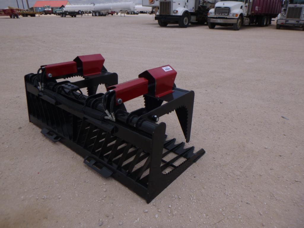 76'' Skeleton Hydraulic Dual Grapple, Skid Steer Attachment