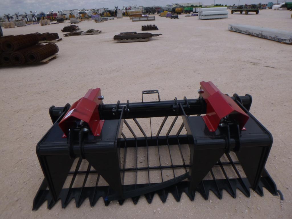 76'' Skeleton Hydraulic Dual Grapple, Skid Steer Attachment