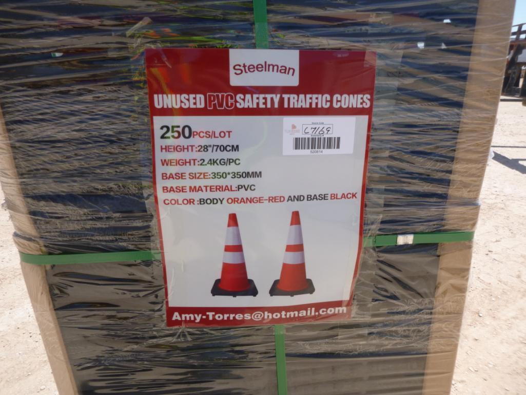 Unused 2020 qty of 250 safety highway cones