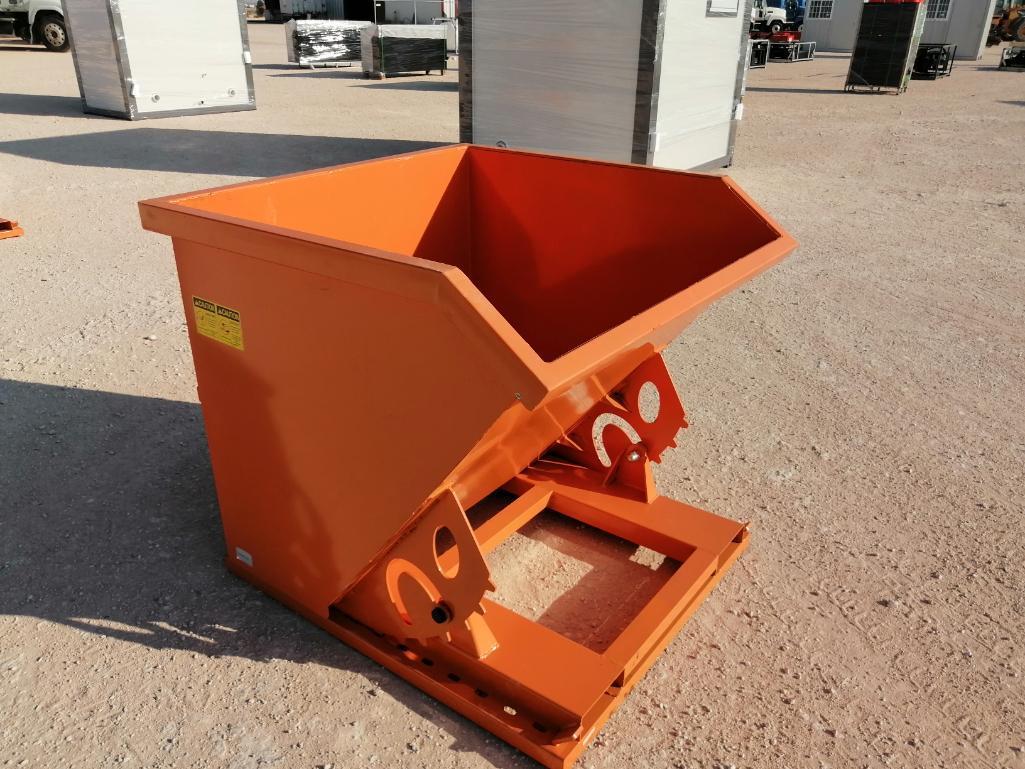 Unused Greatbear 1CY Self Dumping Hopper, Forklift Pockets