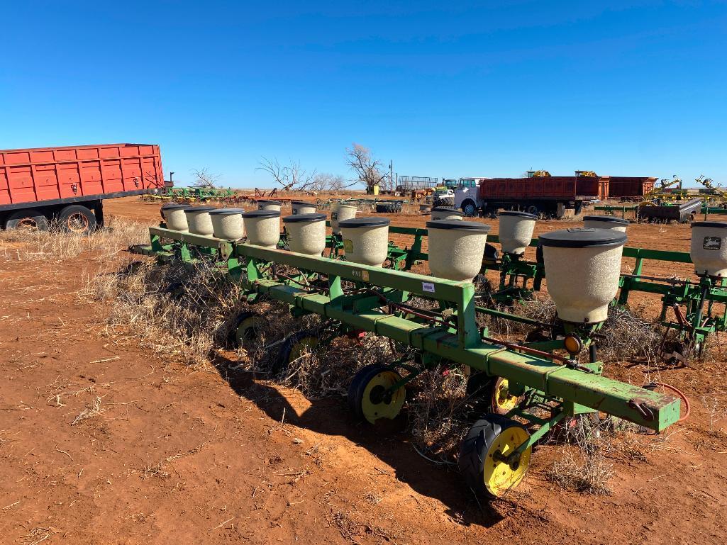 ...JOHN DEERE 6100 8 R0W 3 PT PLANTERS, 4 X 7 BARS, F/G BOXES