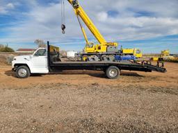 1989 Ford F700 Diesel, 20 + Tail Flatbed Truck