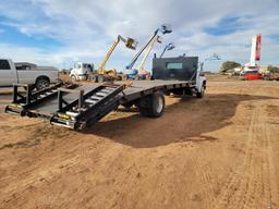 1989 Ford F700 Diesel, 20 + Tail Flatbed Truck