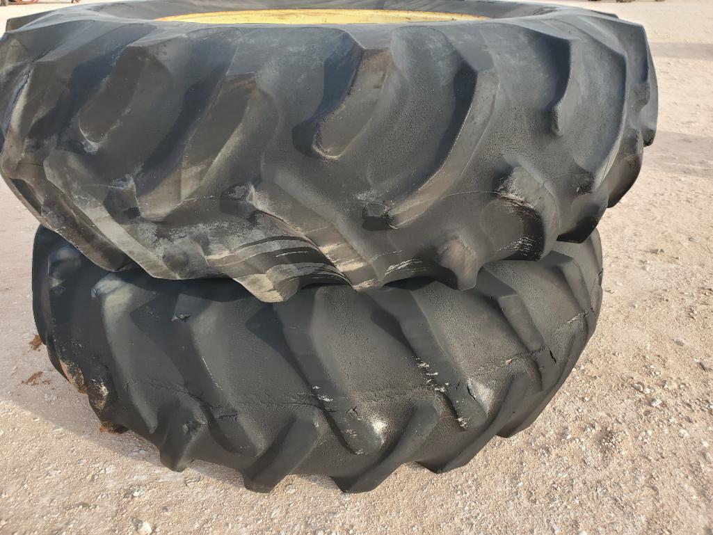 (2) John Deere Duals w/Tires 20.8-38