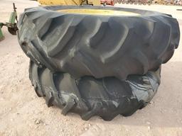 (2) John Deere Duals w/Tires 20.8-38