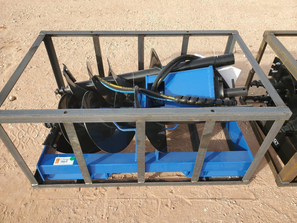 Unused 2022 AGROTK Post Hole Auger/Skid Steer Attachment