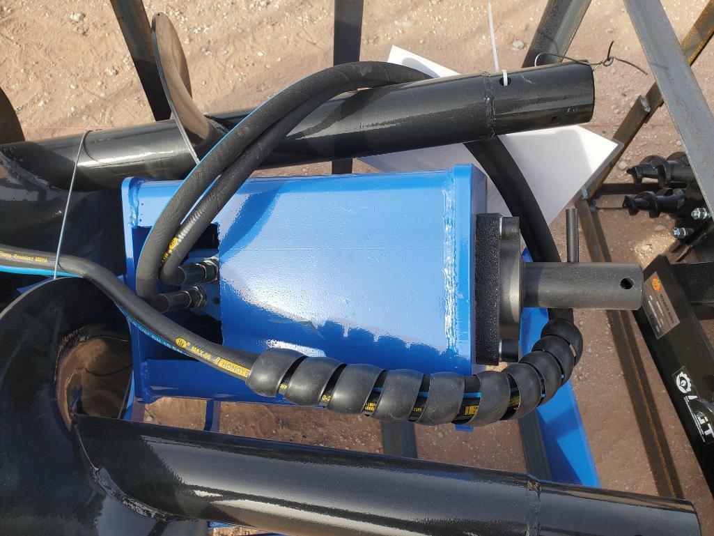 Unused 2022 AGROTK Post Hole Auger/Skid Steer Attachment