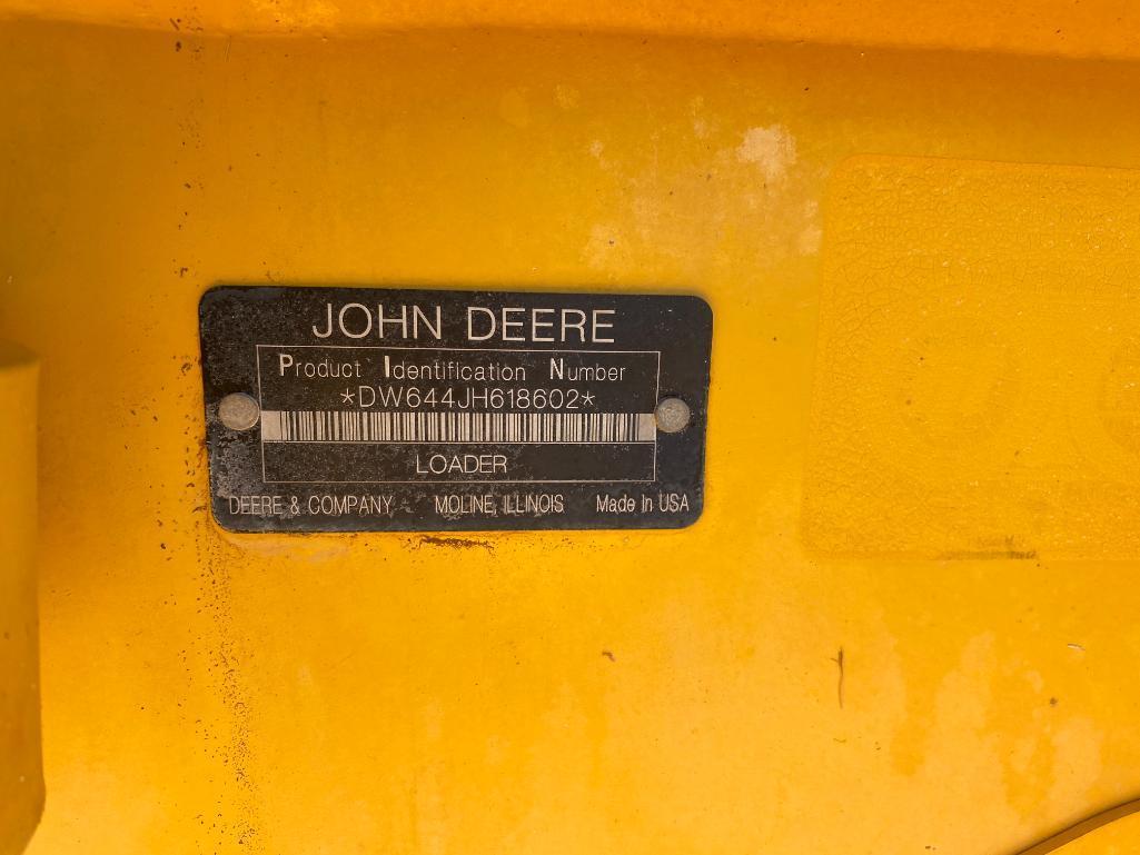 2006 John Deere 644J High Lift Loader