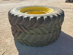 (2) John Deere Wheels w/Tires 18.4 R 46