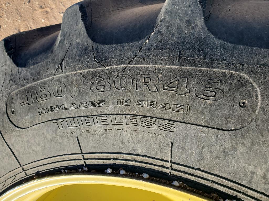 (2) John Deere Duals/ Tires 480/80R46