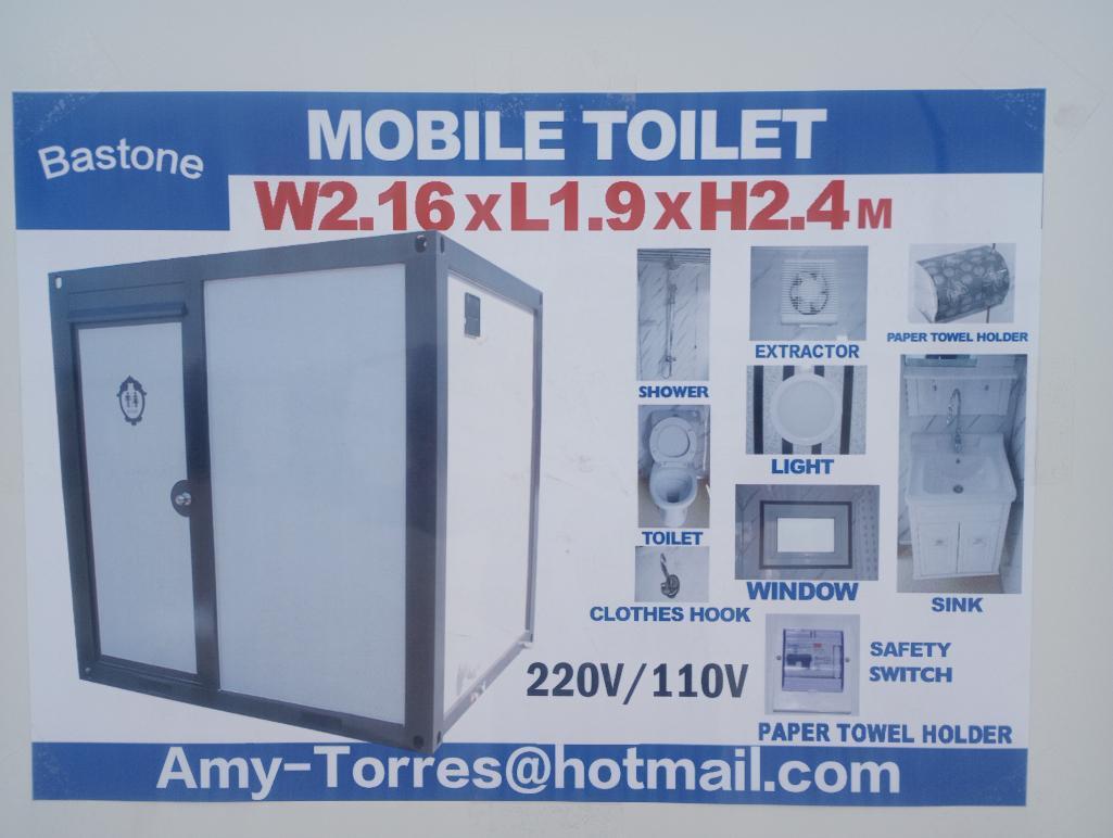 Unused Bastone Portable Toilet w/ Shower