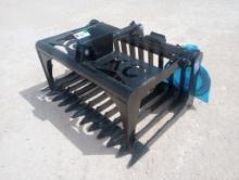 Unused KC Single Cylinder 48" Skeleton Grapple Bucket (Skid Steer Attachment)