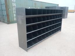 Unused 10Ft (50 Bin) Metal Bolt Bin