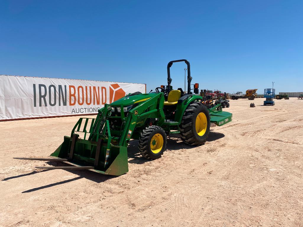 John Deere 4044M Tractor w/ Frontier RC2072 Rotary Mower