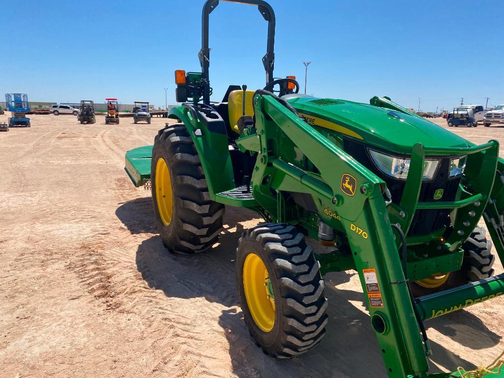 John Deere 4044M Tractor w/ Frontier RC2072 Rotary Mower