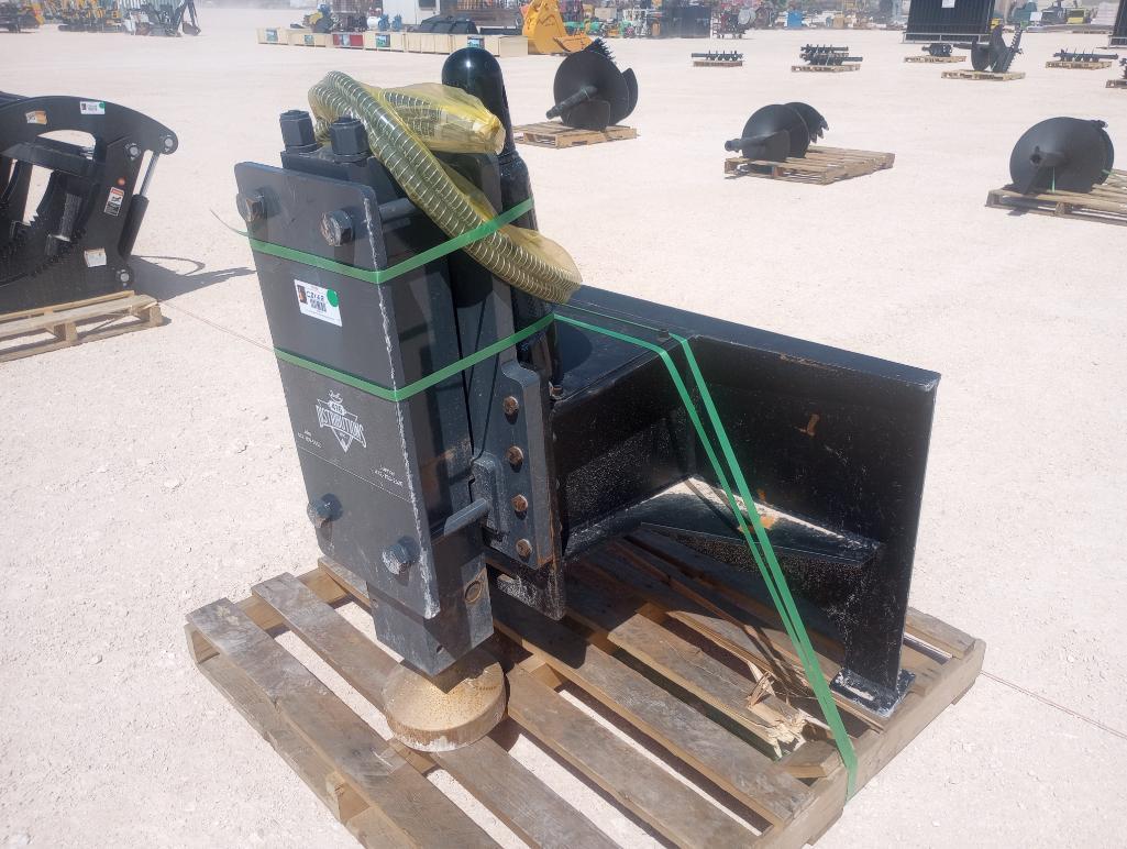 Unused Distributions SB40-SLP Post Driver (Skid Steer Attachment)