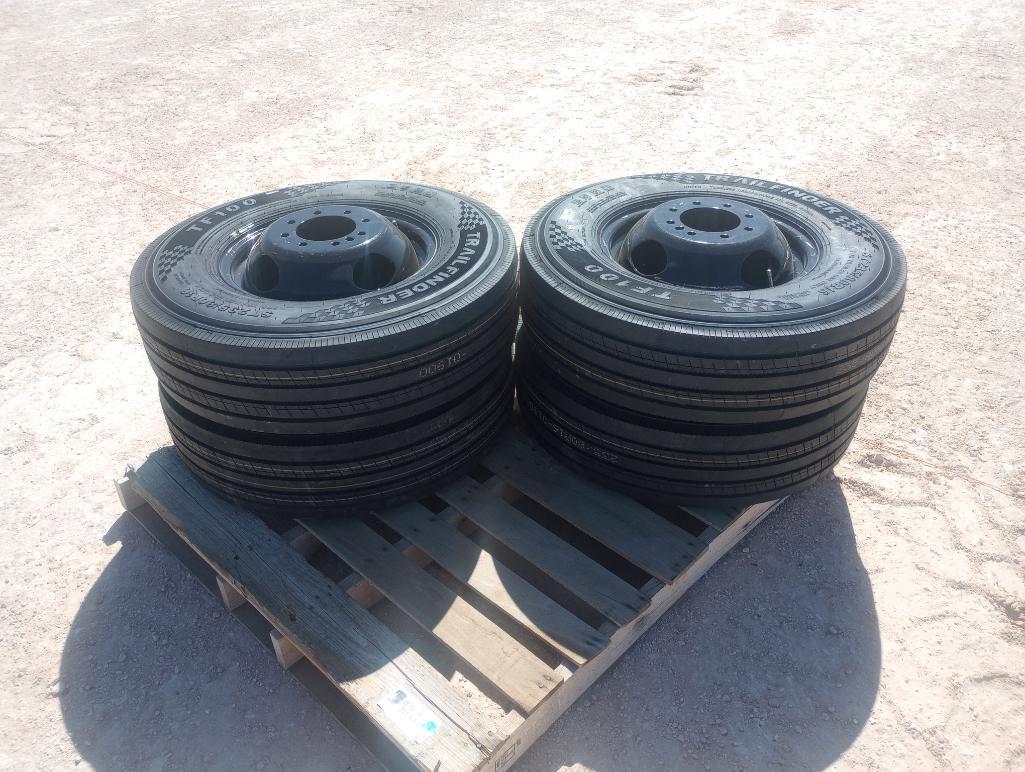 (4) Unused Gooseneck Wheels w/Tires 235/80 R 16