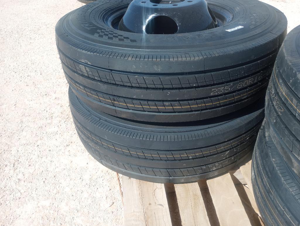 (4) Unused Gooseneck Wheels w/Tires 235/80 R 16