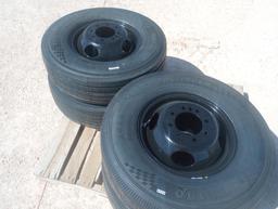 (4) Unused Gooseneck Wheels w/Tires 235/80 R 16