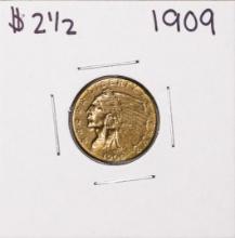 1909 $2 1/2 Indian Head Quarter Eagle Gold Coin