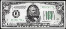 1934 $50 Federal Reserve Note New York