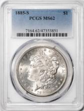 1885-S $1 Morgan Silver Dollar Coin PCGS MS62