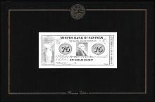 1994 American Bank Note Company Intaglio Print Miners Bank of Savings of Alta, CA