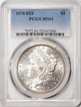 1878 8TF $1 Morgan Silver Dollar Coin PCGS MS61
