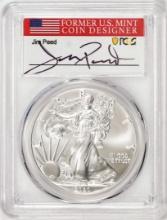 2020-P $1 Silver Eagle Coin PCGS MS70 FDOI Peed Signature Struck at Philadelphia