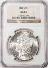 1890-S $1 Morgan Silver Dollar Coin NGC MS63