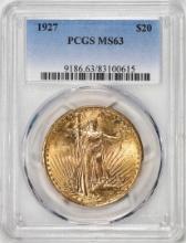 1927 $20 St. Gaudens Double Eagle Gold Coin PCGS MS63