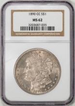 1890-CC $1 Morgan Silver Dollar Coin NGC MS62