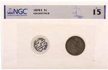 1878-S $1 Morgan Silver Dollar Coin GSA Soft Pack NGC F15