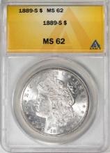 1889-S $1 Morgan Silver Dollar Coin ANACS MS62