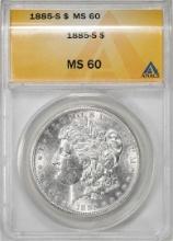 1885-S $1 Morgan Silver Dollar Coin ANACS MS60